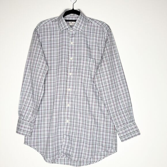 Peter Millar Crown East Tango Pinwheel Plaid Button Down Shirt Men's Size Medium - Picture 1 of 6